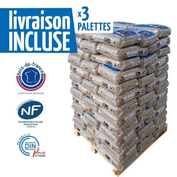 Palet de granulado WOODSTOCK x 3 (198 bolsas)