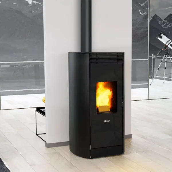 Estufa de pellet estanca (salida superior concéntrica) – MEO – 6 Kw